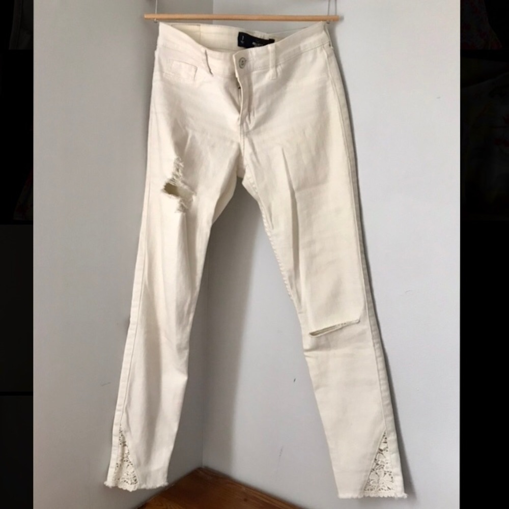 Hollister white jeans